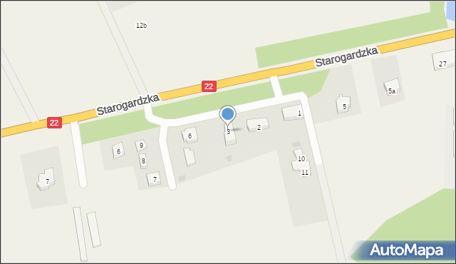 Gniszewo, Dębowa, 3, mapa Gniszewo