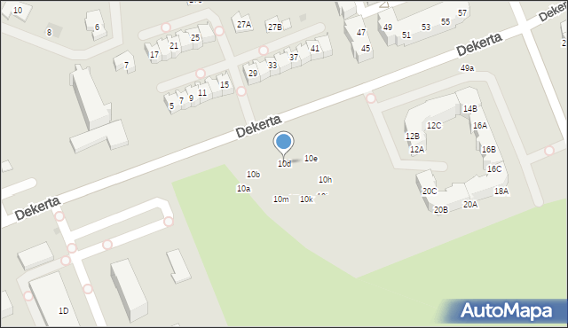 Gorzów Wielkopolski, Dekerta Jana, 10d, mapa Gorzów Wielkopolski