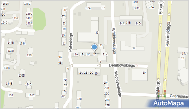 Gorzów Wielkopolski, Dembowskiego Edwarda, 1D, mapa Gorzów Wielkopolski