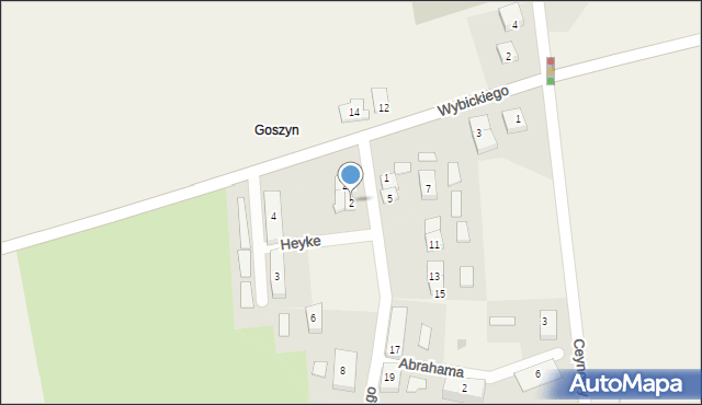 Goszyn, Derdowskiego Hieronima, 2, mapa Goszyn