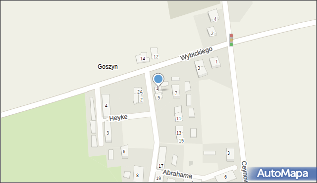 Goszyn, Derdowskiego Hieronima, 3, mapa Goszyn