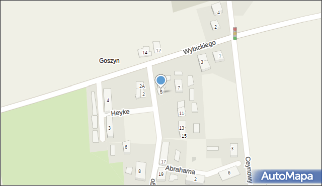 Goszyn, Derdowskiego Hieronima, 5, mapa Goszyn