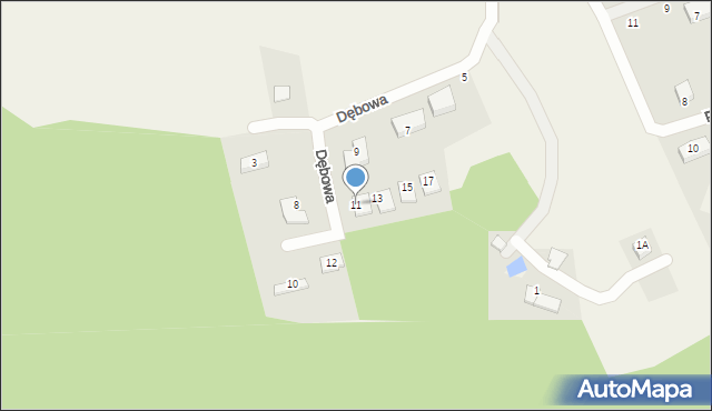 Gowino, Dębowa, 11, mapa Gowino