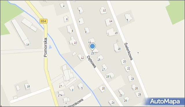 Grabowiec, Dębowa, 13, mapa Grabowiec