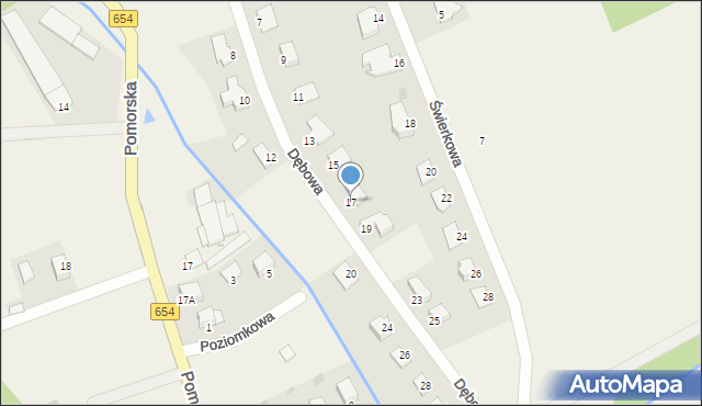 Grabowiec, Dębowa, 17, mapa Grabowiec