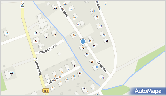 Grabowiec, Dębowa, 24, mapa Grabowiec