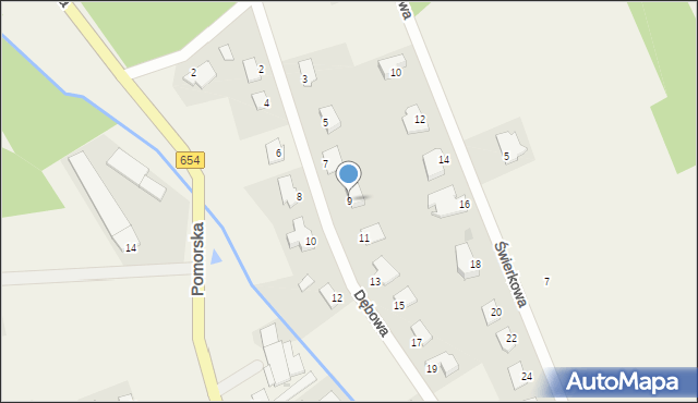 Grabowiec, Dębowa, 9, mapa Grabowiec