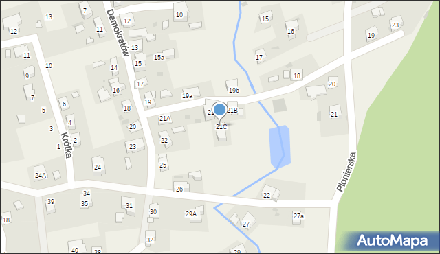 Janowice Wielkie, Demokratów, 21C, mapa Janowice Wielkie