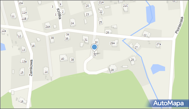 Janowice Wielkie, Demokratów, 32, mapa Janowice Wielkie