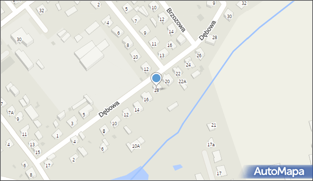 Janowiec Wielkopolski, Dębowa, 18, mapa Janowiec Wielkopolski