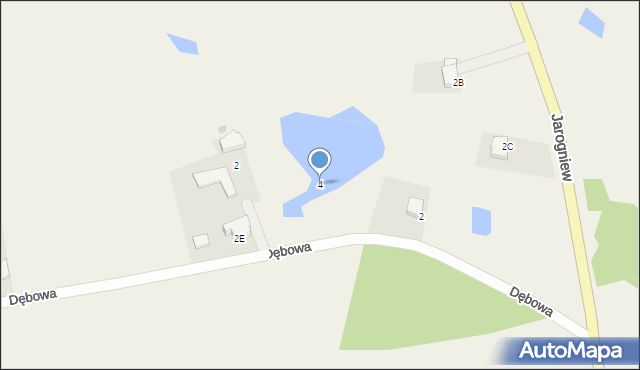Jarogniew, Dębowa, 4, mapa Jarogniew