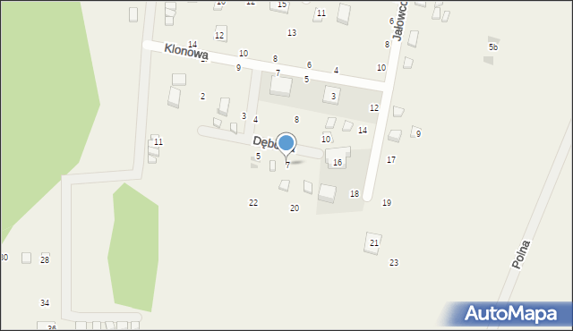 Jarosławiec, Dębowa, 7, mapa Jarosławiec