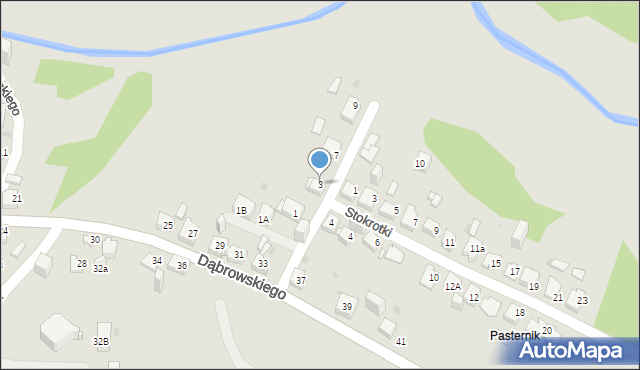 Jaworzno, Dębowa, 3, mapa Jaworzno