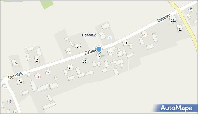 Jeleniów, Dębniak, 16, mapa Jeleniów