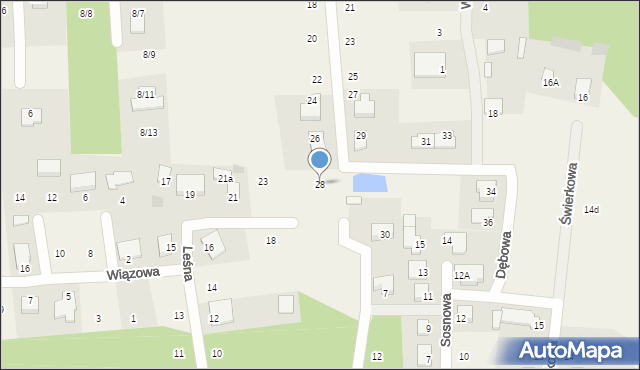 Jurowce, Dębowa, 28, mapa Jurowce