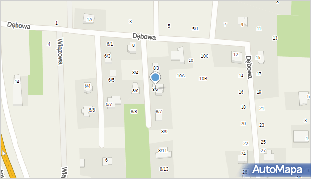 Jurowce, Dębowa, 8/5, mapa Jurowce