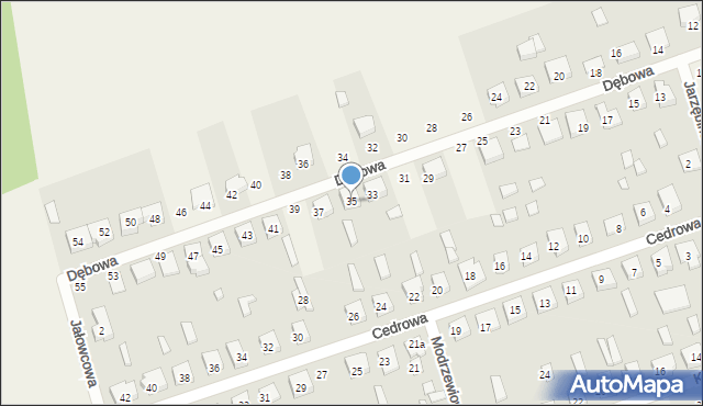 Kobylec, Dębowa, 35, mapa Kobylec