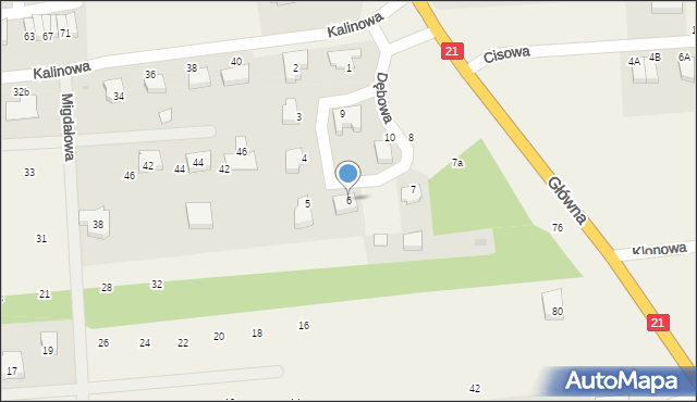 Kobylnica, Dębowa, 6, mapa Kobylnica