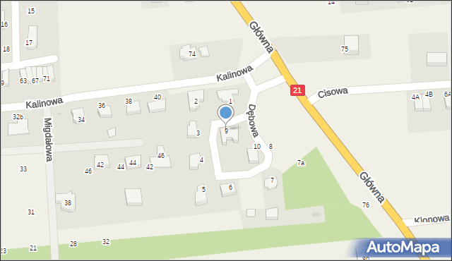 Kobylnica, Dębowa, 9, mapa Kobylnica