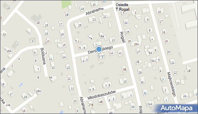 Kościerzyna, Derdowskiego Hieronima, 2, mapa Kościerzyna