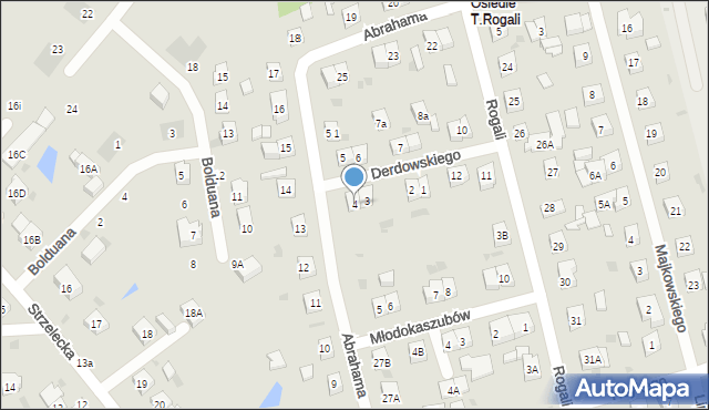 Kościerzyna, Derdowskiego Hieronima, 4, mapa Kościerzyna