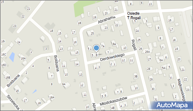 Kościerzyna, Derdowskiego Hieronima, 6, mapa Kościerzyna