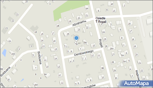 Kościerzyna, Derdowskiego Hieronima, 7a, mapa Kościerzyna