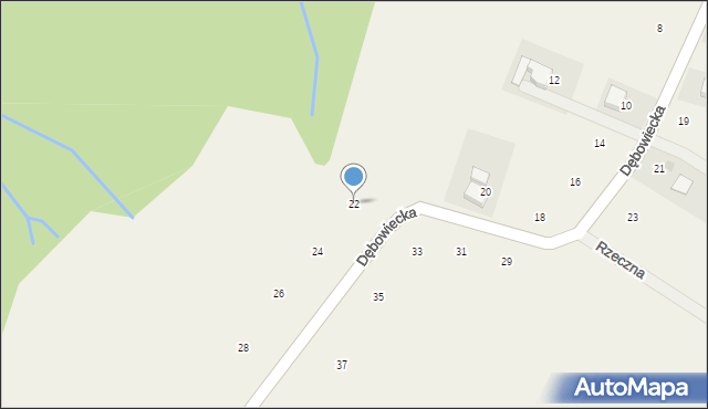 Kostkowice, Dębowiecka, 22, mapa Kostkowice