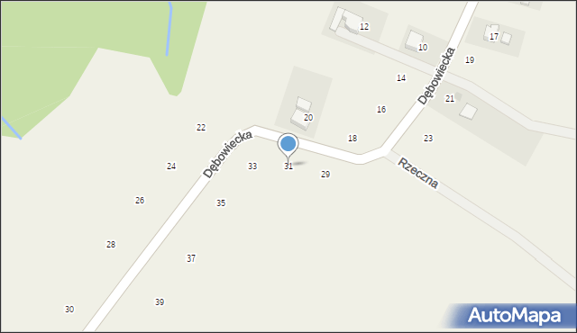 Kostkowice, Dębowiecka, 31, mapa Kostkowice