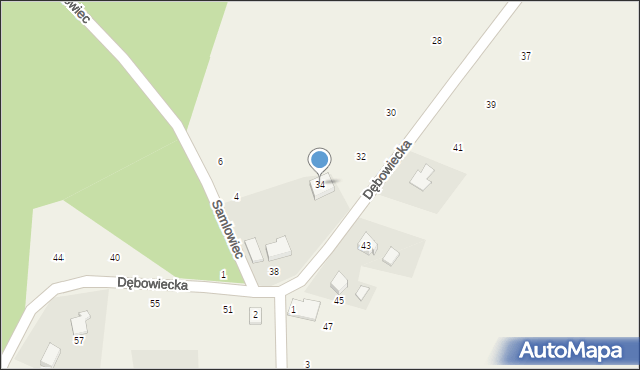 Kostkowice, Dębowiecka, 34, mapa Kostkowice