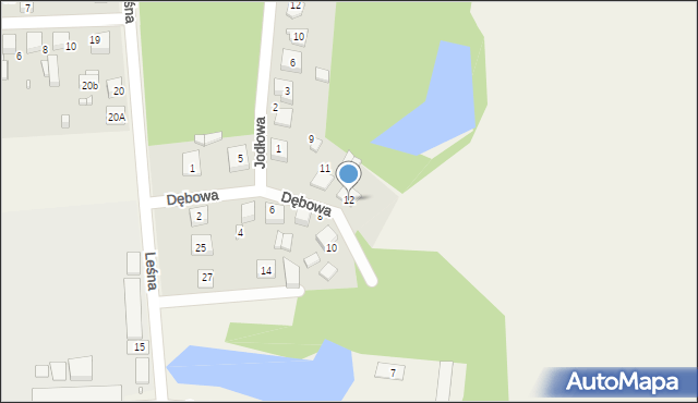 Koszęcin, Dębowa, 12, mapa Koszęcin