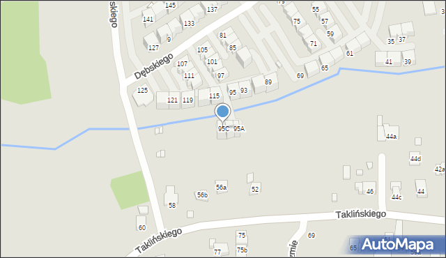 Kraków, Dębskiego Macieja, 95C, mapa Krakowa