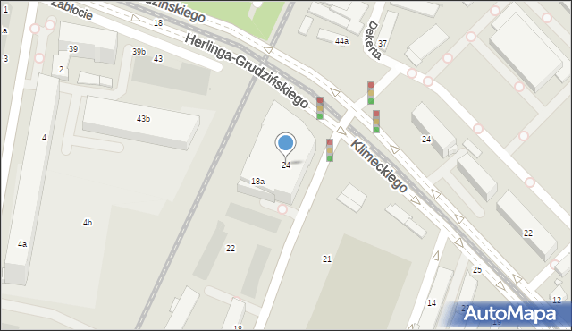 Kraków, Dekerta Jana, 24, mapa Krakowa