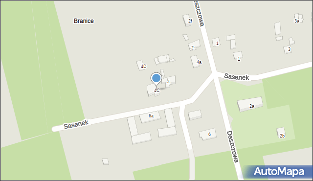 Kraków, Deszczowa, 4C, mapa Krakowa