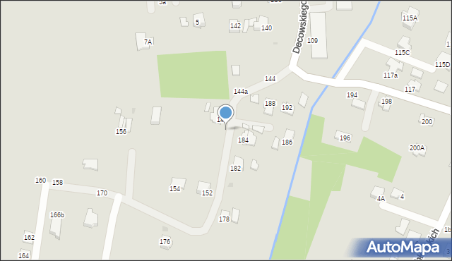Krosno, Decowskiego Stanisława, ks., 148, mapa Krosna