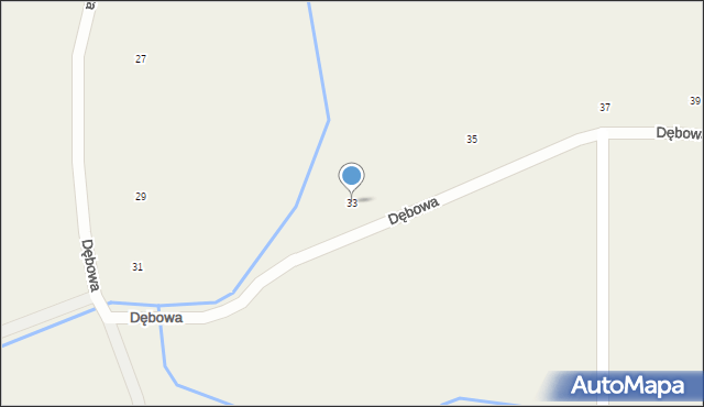 Krzeczów, Dębowa, 33, mapa Krzeczów