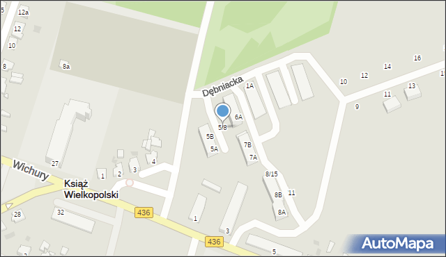 Książ Wielkopolski, Dębniacka, 5/8, mapa Książ Wielkopolski