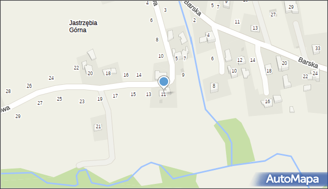 Lanckorona, Dębowa, 11, mapa Lanckorona