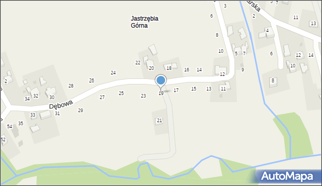 Lanckorona, Dębowa, 19, mapa Lanckorona