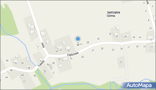 Lanckorona, Dębowa, 28, mapa Lanckorona