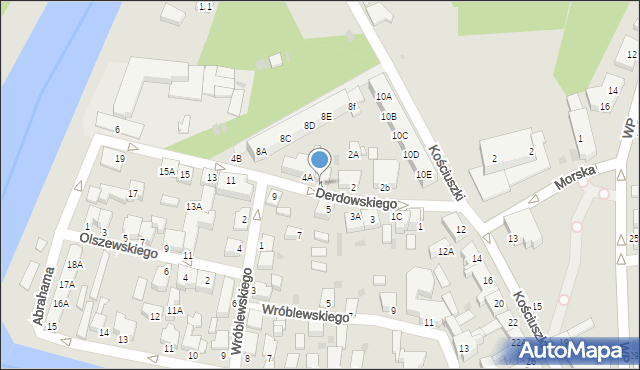 Łeba, Derdowskiego Hieronima, 4, mapa Łeba