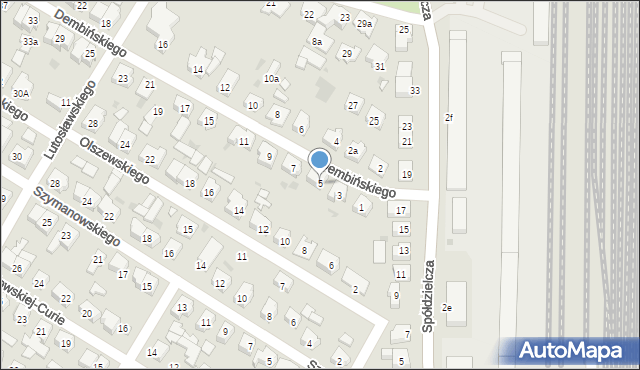 Leszno, Dembińskiego Henryka, gen., 5, mapa Leszno