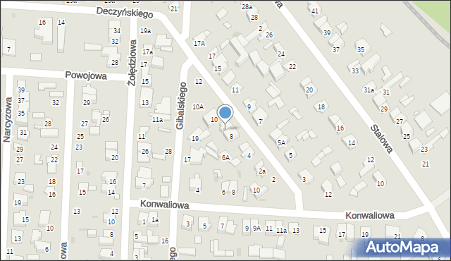 Łódź, Deczyńskiego Kazimierza, 8a, mapa Łodzi