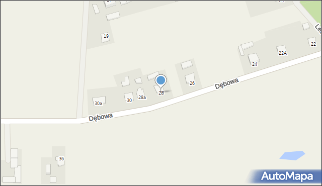 Łowinek, Dębowa, 28, mapa Łowinek