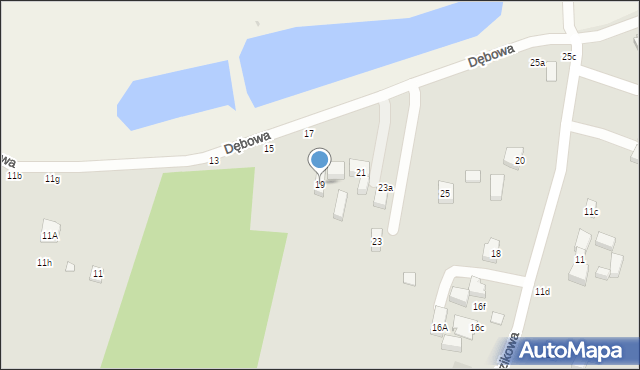 Lublin, Dębowa, 19, mapa Lublina