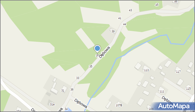 Luszowice, Dębowa, 37, mapa Luszowice