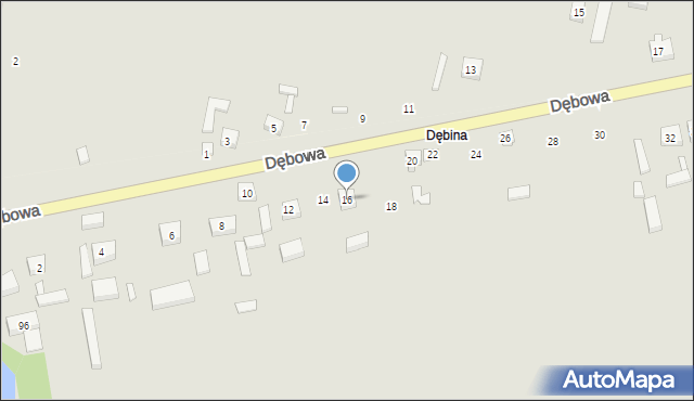 Lututów, Dębowa, 16, mapa Lututów