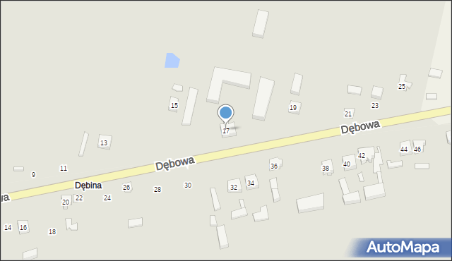 Lututów, Dębowa, 17, mapa Lututów