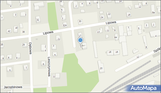 Luzino, Derdowskiego, 1, mapa Luzino