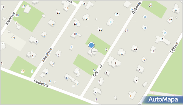 Magdalenka, Dębowa, 7, mapa Magdalenka